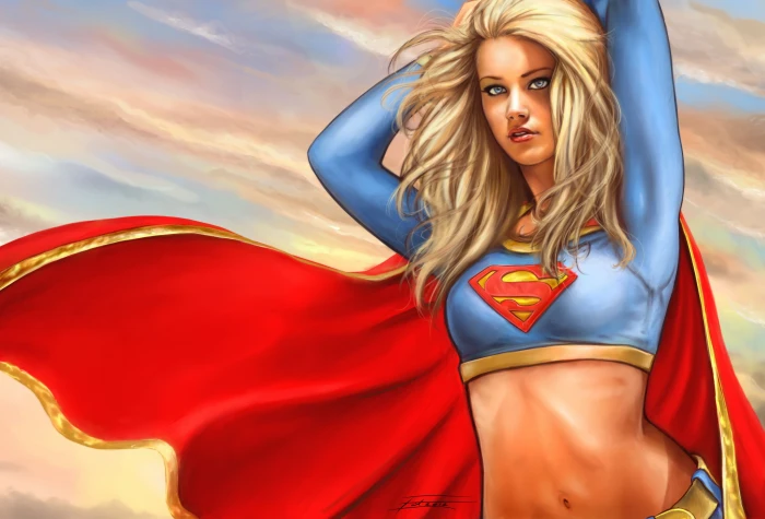 Heroes Blonde Fantasy Supergirl superhero comics superwoman 2k 4k