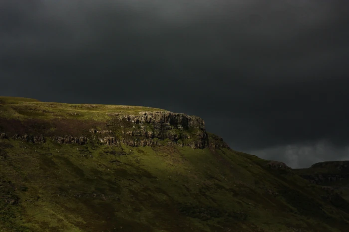 photography of mountain cliff isle skye landscape talisker bay beach 2k 4k