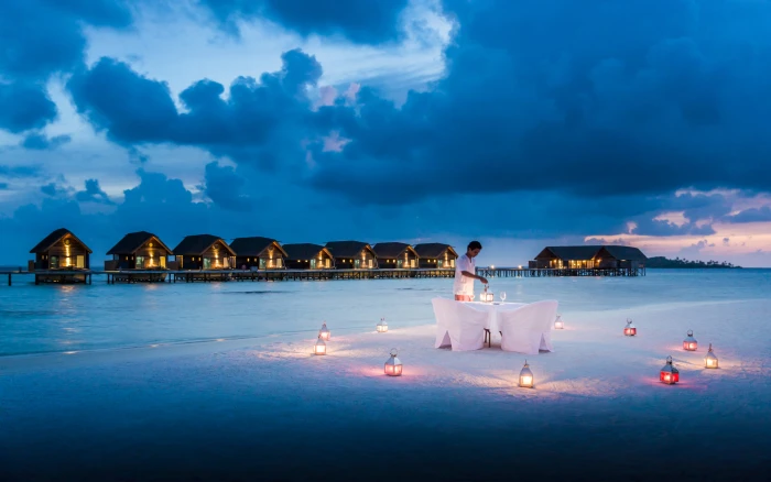 Cocoa Island Maldives Candlelit Beach Dinner Romantic Wllpaper Hd 24 2k 4k