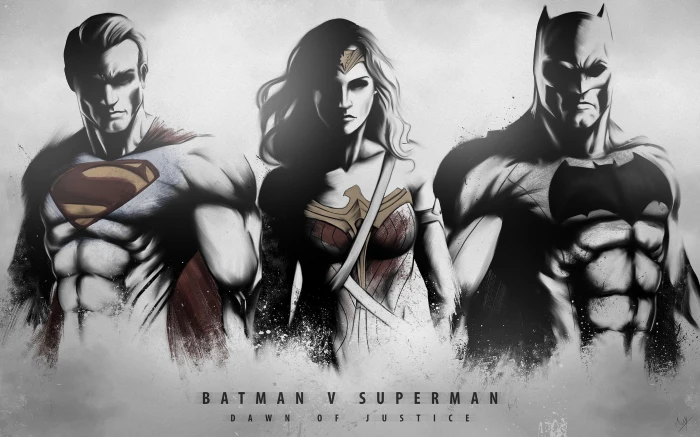 Batman V Superman illustration v Dawn of Justice 2k