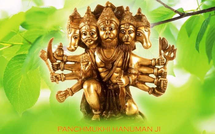 Panchmukhi Hanuman Hindu Deity figurine God Lord belief 2k