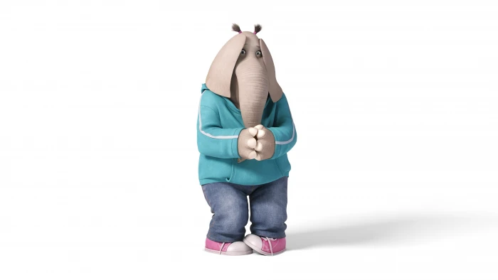 sing movies animated elephant white background 2k 4k 5k 8k