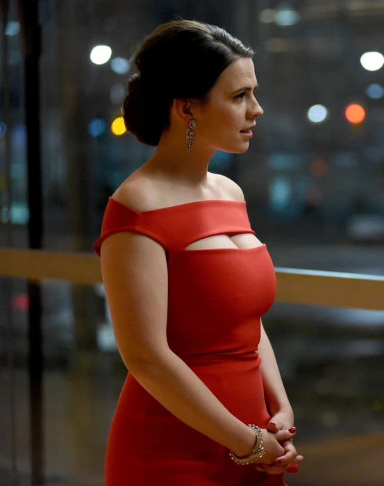 Ravishing in red hayley atwell actress hollywood celebrity