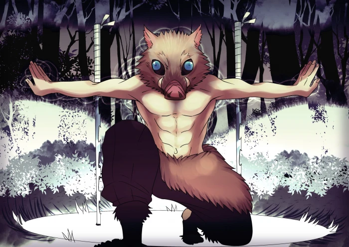 Anime Demon Slayer Kimetsu no Yaiba Inosuke Hashibira 2k