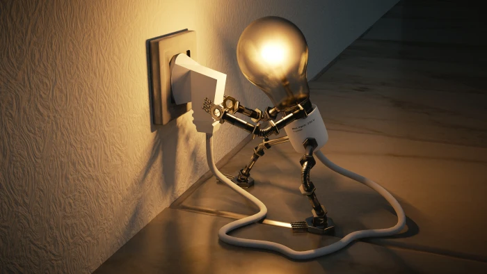 light bulb plugging itself idea self employed incidence enlightenment 2k 4k