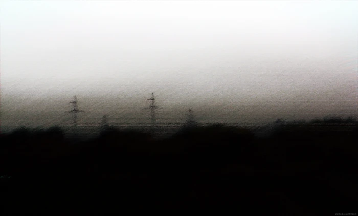 glitch art monochrome depressing dark sad abstract fog 2k 4k