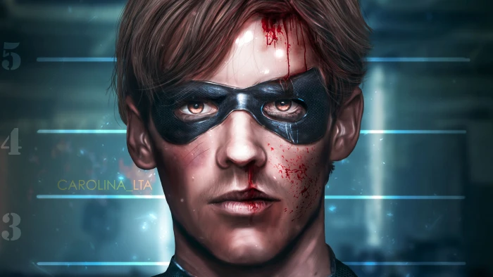 robin titans tv shows hd behance superheroes 2k 4k