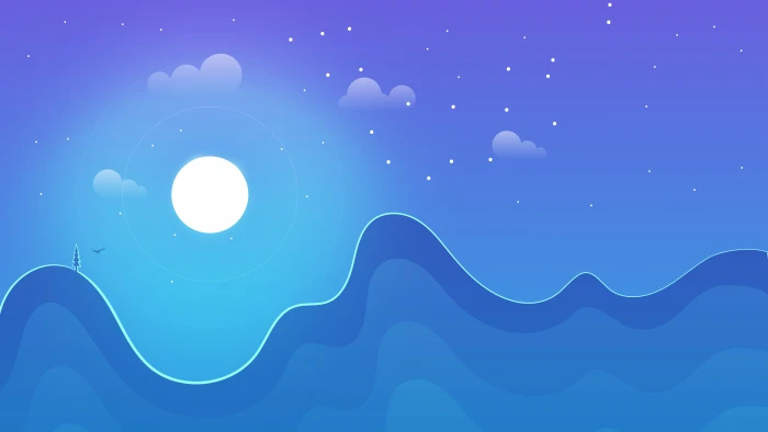 Winter Moon Landscape 2k 4k 5k 8k 10k