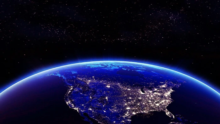 Earth North America In The Night View From Space Wallpaper For Mobile Phones Tablet And Laptop 2k 4k