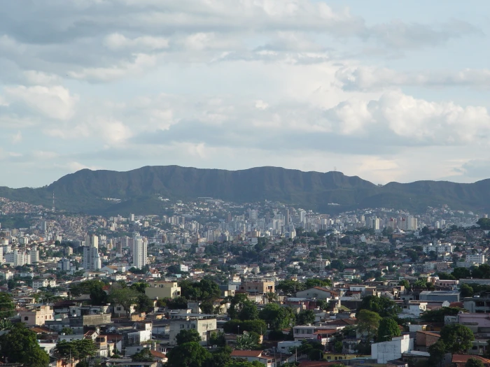 aerial view of city near mountain belo horizonte landscape 2k
