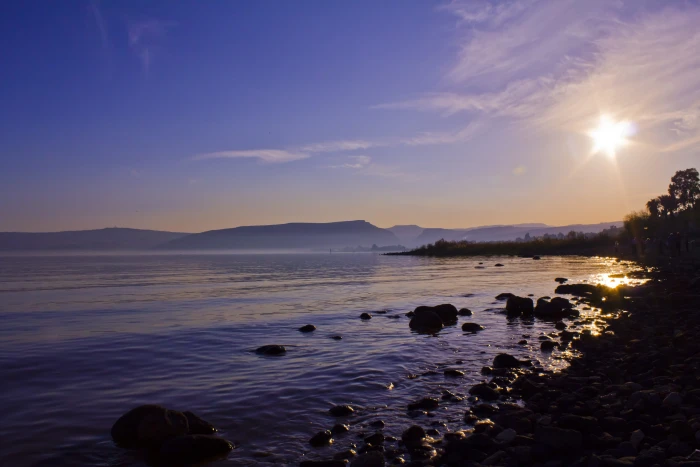 israel sea of galilee river sunset magic hour landscape 2k 4k 5k