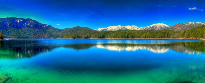 nature landscape panoramas lake mountains forest Germany 2k 4k