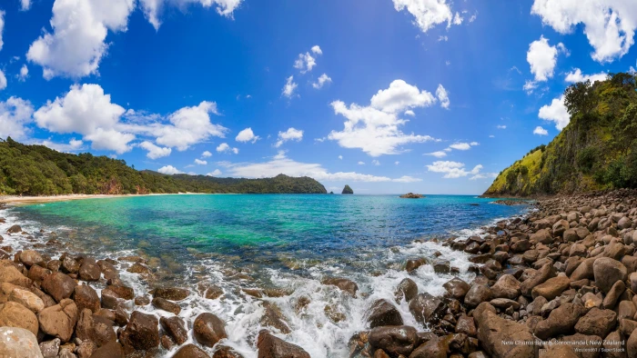 New Chums Beach Coromandel Zealand Oceania 2k