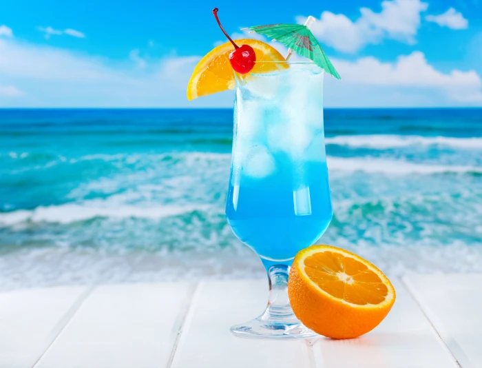 orange fruit ice sea beach cocktail fresh blue drink fruits 2k 4k 5k