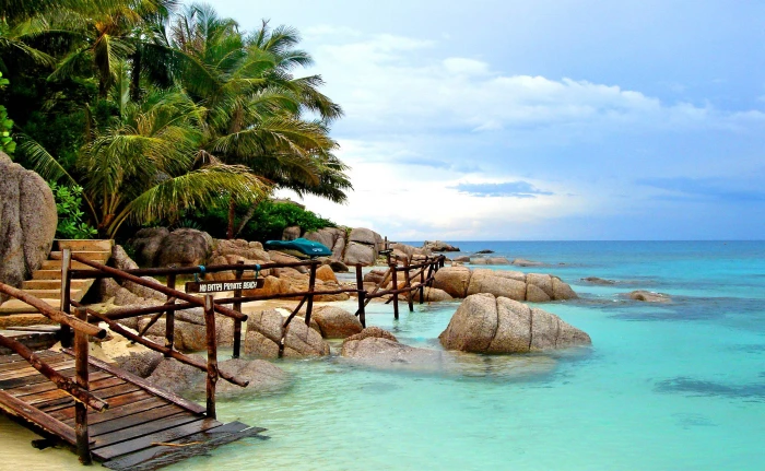 Private Beach On The Island Koh Tao Thailand Asia 2k