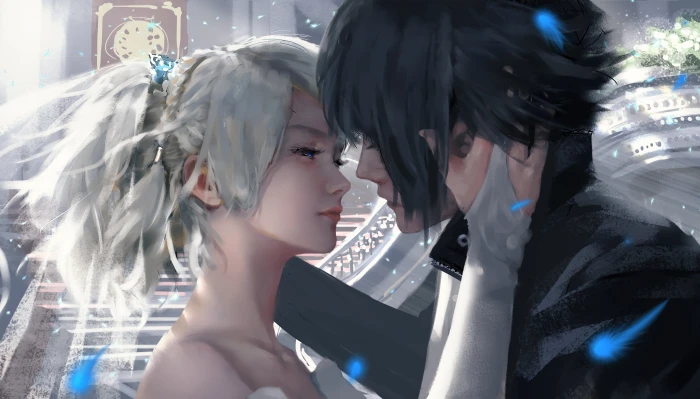 WLOP Lunafreya Nox Fleuret Noctis Final Fantasy XV video games 2k 4k