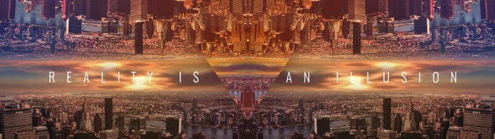 abstract city illusion alternate reality ultrawide 2k 4k