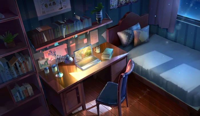 Anime Original Bed Chair Computer Night Room 2k 4k