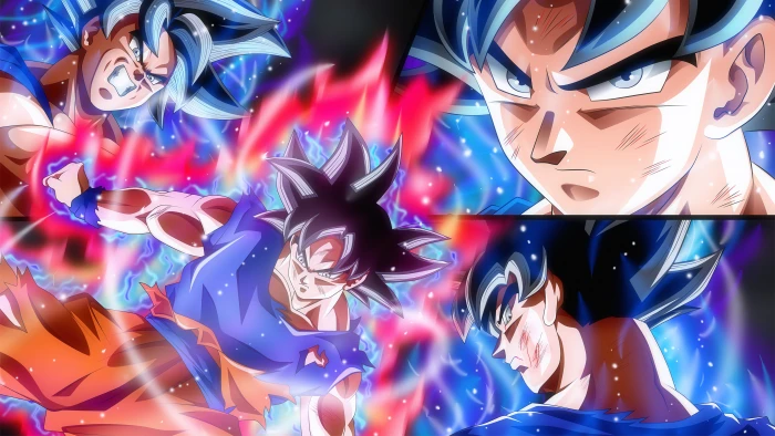 Dragon Ball Z Goku collage illustration Super Ultra Instinct 2k 4k