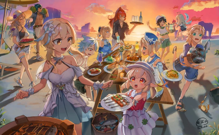 Genshin Impact Lumine Klee 2k