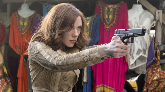 Girl Gun Scarlett Johansson Weapons Actress Hero Movie 2k 4k