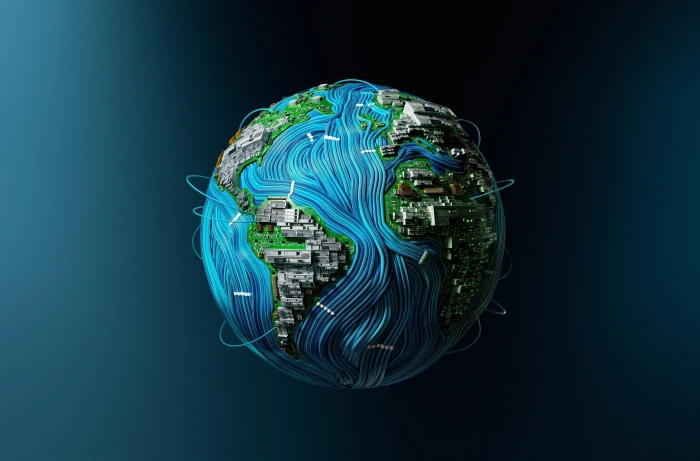 High Tech Earth HD Wallpaper black and green earth wallpaper 2k