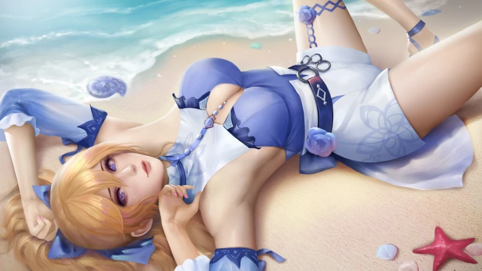 Jean Genshin Impact video games blonde game characters 2k 4k 5k