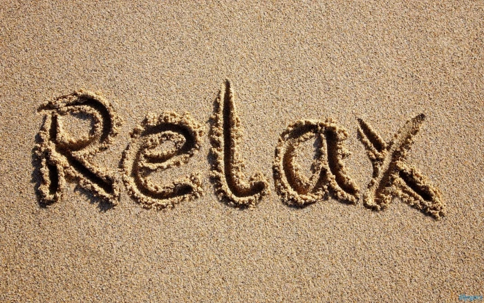 Just Relax Beach relax sand text nature 2k