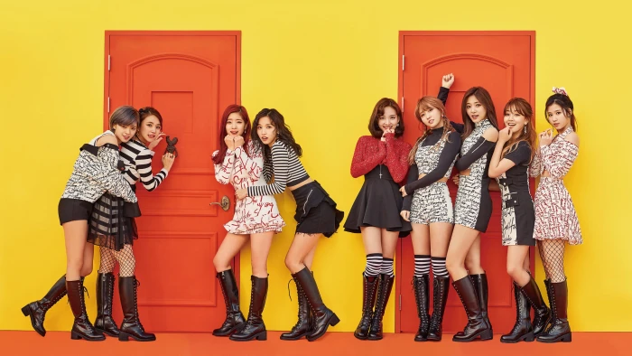 K pop Twice korean women Asian boots knee high group of 75 2k 4k