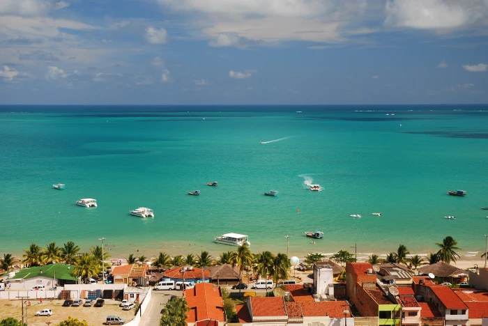 maragogi beach day sea horizon over water sky building exterior 2k 4k