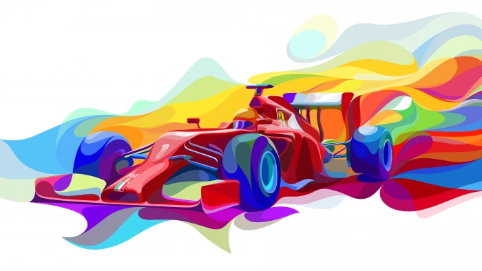 Neo futuristic Ferrari Formula One 2k 4k 5k 8k