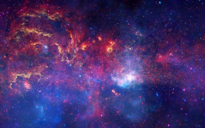 purple and red galaxy digital wallpaper nature landscape Deep Space 2k