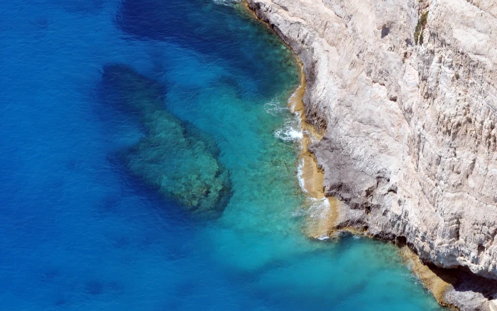 Shipwreck Beach Zakynthos Coast Cliff Navagio Greece 2k
