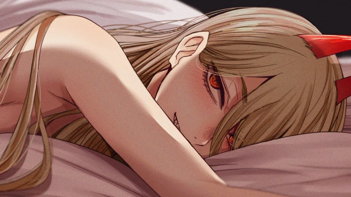 Chainsaw Man Power Devil horns red eyes 21 2k