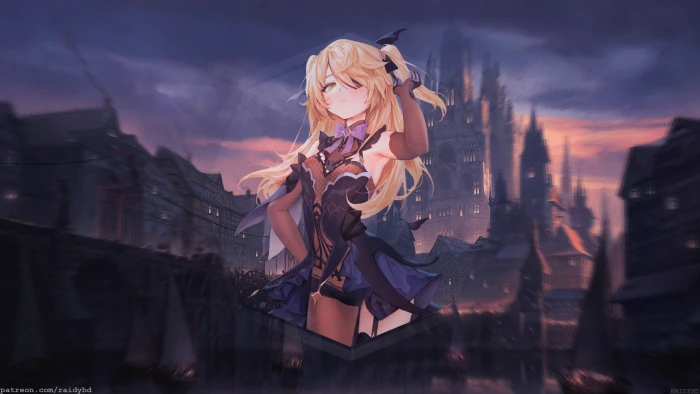 anime girls Genshin Impact Fischl 2k 4k