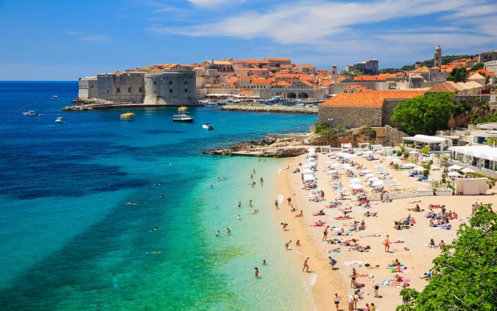 Banje Beach Dubrovnik Croatia Beautiful Hd Wallpaper Download 2k