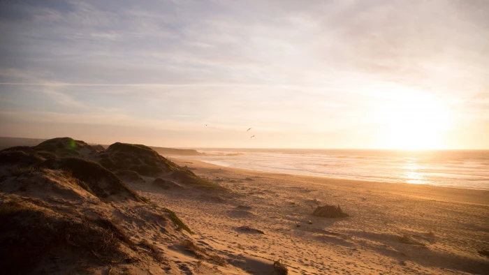 beach wallpaper ocean sunset 2k 4k 5k