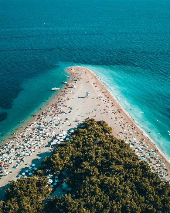 Bird s Eye View Photo Of Island aerial shot beach coast croatia 2k