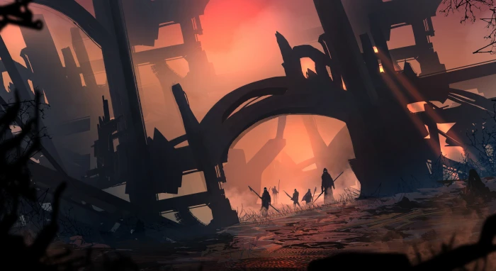 grim reaper wallpaper fantasy art mist warrior spear DeviantArt 2k 4k 5k