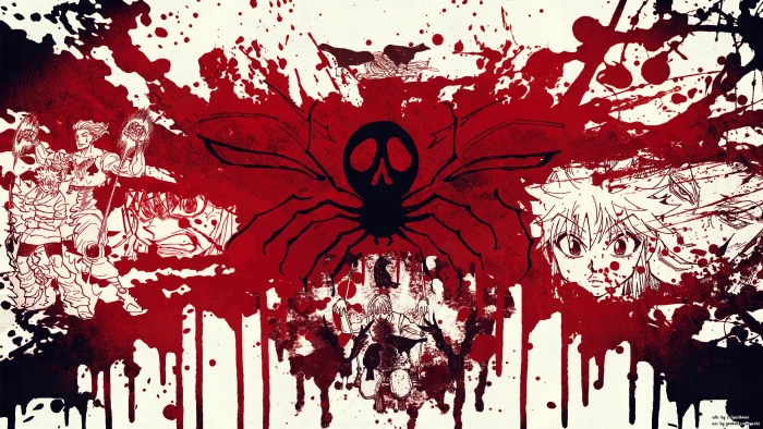 Hunter wallpaper anime red art and craft pattern 2k