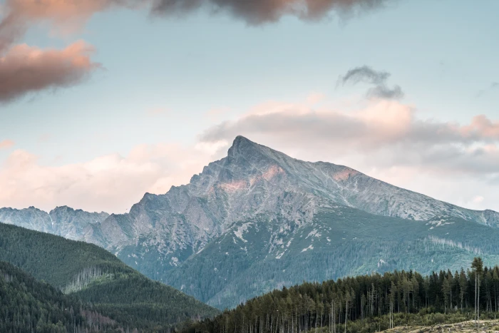 Krivan Mountain Peak in High Tatras Slovakia autumn clouds 2k 4k 5k