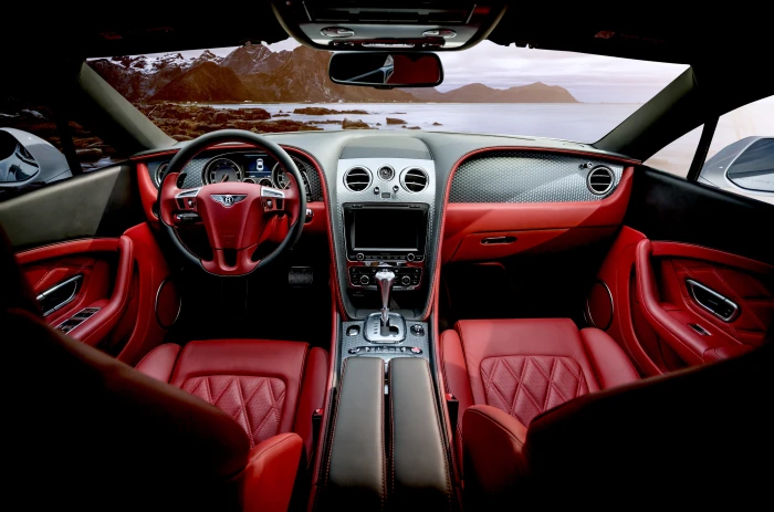 red leather interior car bentley gt coupe rich automobile 2k 4k 5k