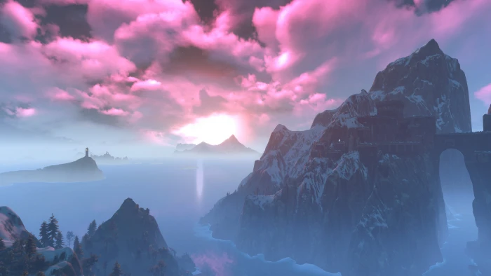 snow covered mountain The Witcher 3 Wild Hunt 2k 4k 5k 8k