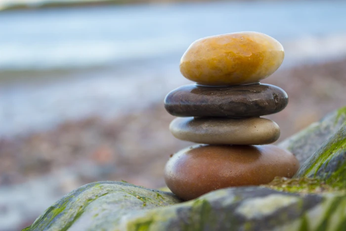 stack of brown stones balance rocks beach zen nature stability 2k 4k 5k