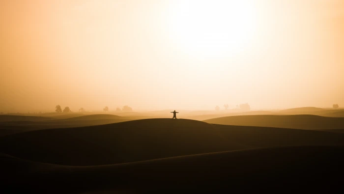 Sun light Sahara desert Silhouette 2k 4k 5k 8k