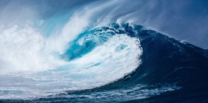 tidal wave waves photography sea nature blue cyan water 2k 4k