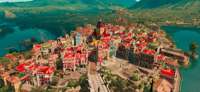 town near mountain and sea video games panorama The Witcher 3 Wild Hunt 2k