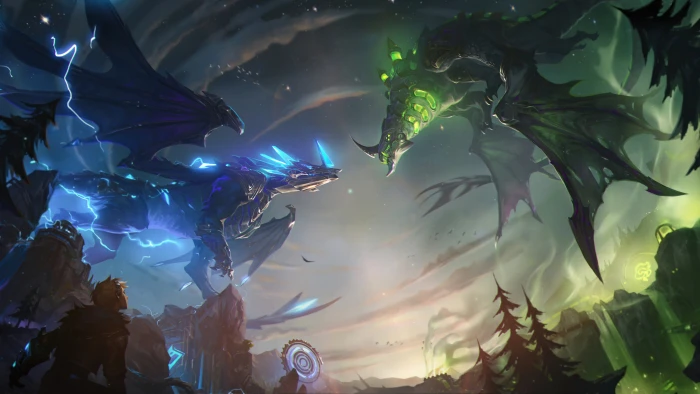 Arcane dragon League of Legends Riot Games digital art 2k 4k 5k 8k