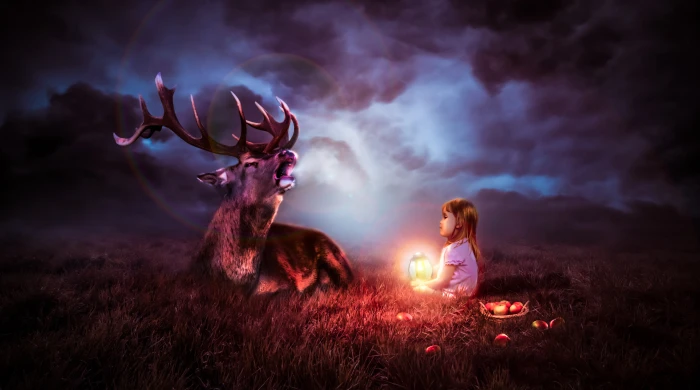 fantasy artist artwork digital art hd deer 2k 4k 5k