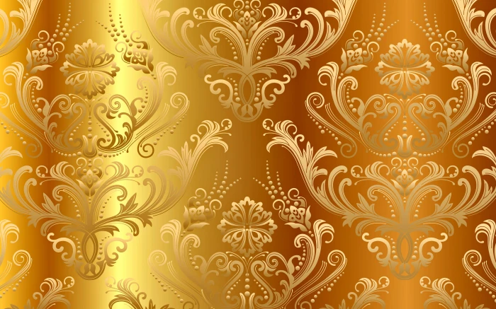 gold floral wallpaper background pattern vector golden ornament 2k 4k